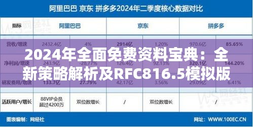 2024年全面免费资料宝典：全新策略解析及RFC816.5模拟版