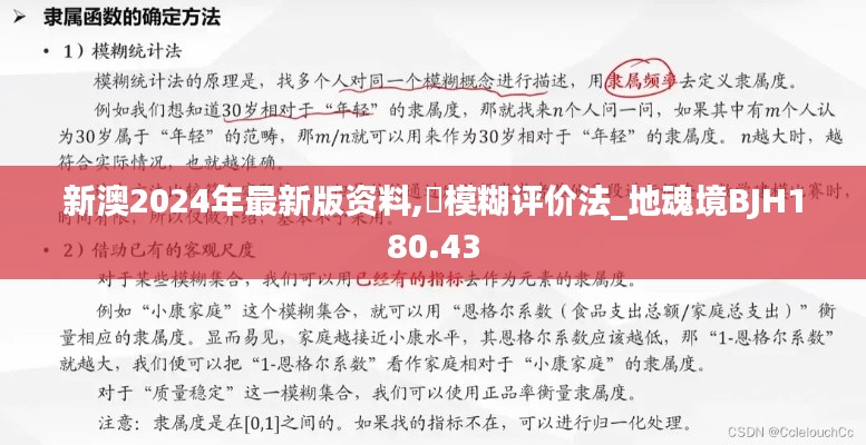 新澳2024年最新版资料,‌模糊评价法_地魂境BJH180.43