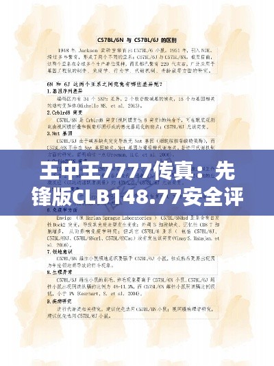 王中王7777传真：先锋版CLB148.77安全评估策略