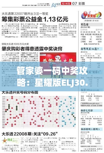 管家婆一码中奖攻略：星耀版ELJ30.27安全解析技巧