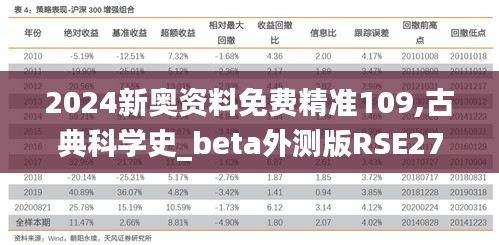 2024新奥资料免费精准109,古典科学史_beta外测版RSE276.31