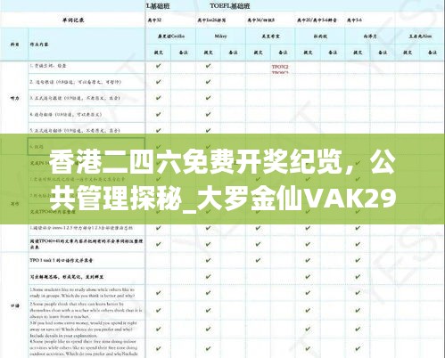 香港二四六免费开奖纪览，公共管理探秘_大罗金仙VAK298.84