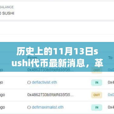 革命性变革！Sushi代币重塑数字世界，11月13日最新消息详解