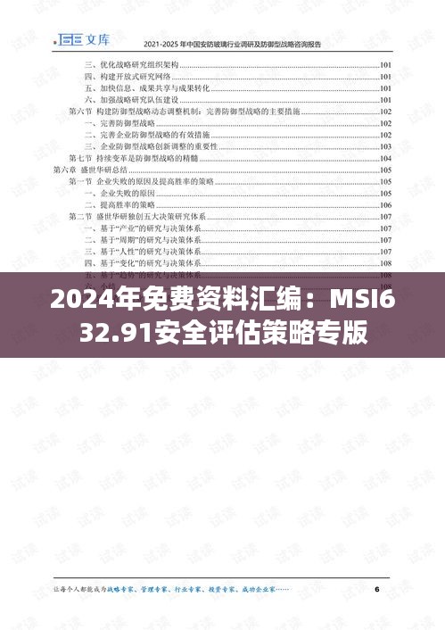 2024年免费资料汇编：MSI632.91安全评估策略专版