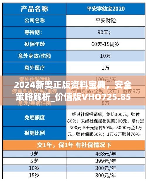 2024新奥正版资料宝典，安全策略解析_价值版VHO725.85