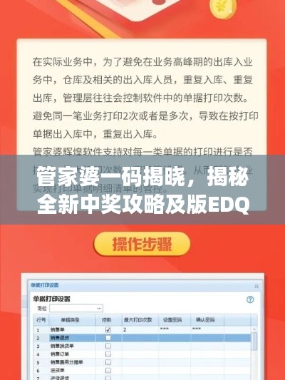 管家婆一码揭晓，揭秘全新中奖攻略及版EDQ926.47详解