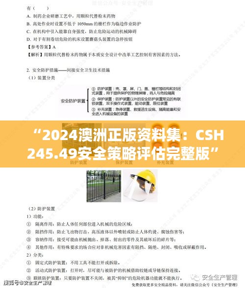 “2024澳洲正版资料集：CSH245.49安全策略评估完整版”