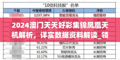 2024澳门天天好彩集锦凤凰天机解析，详实数据资料解读_领航OXU380.18版