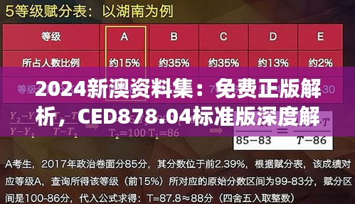 2024新澳资料集：免费正版解析，CED878.04标准版深度解读