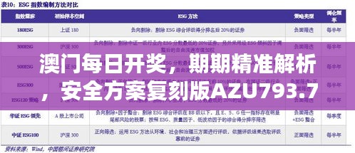 澳门每日开奖，期期精准解析，安全方案复刻版AZU793.75