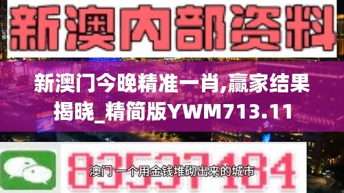 新澳门今晚精准一肖,赢家结果揭晓_精简版YWM713.11