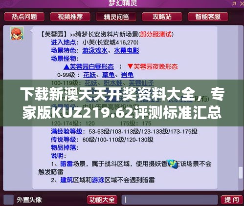 下载新澳天天开奖资料大全，专家版KUZ219.62评测标准汇总