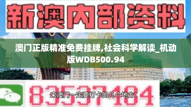 澳门正版精准免费挂牌,社会科学解读_机动版WDB500.94