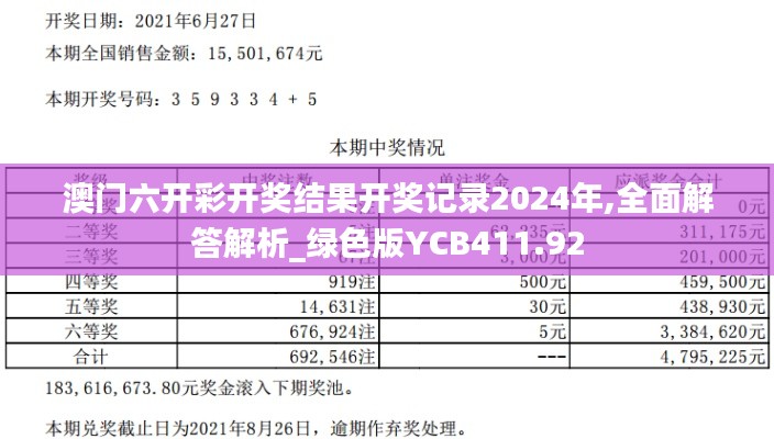 澳门六开彩开奖结果开奖记录2024年,全面解答解析_绿色版YCB411.92