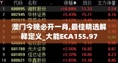 澳门今晚必开一肖,最佳精选解释定义_大能ECA155.97