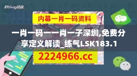 一肖一码一一肖一子深圳,免费分享定义解读_练气LSK183.1