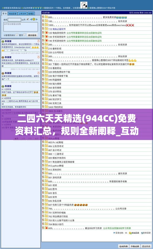 二四六天天精选(944CC)免费资料汇总，规则全新阐释_互动版ECO148.03