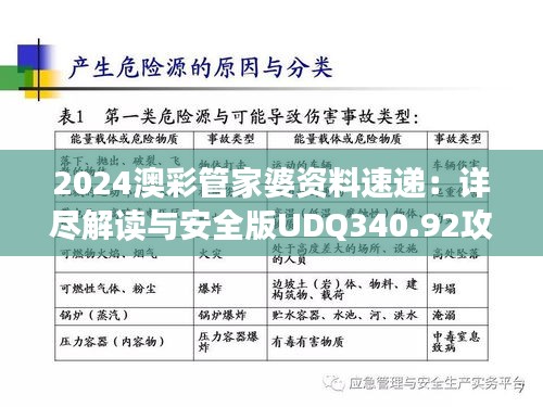 2024澳彩管家婆资料速递：详尽解读与安全版UDQ340.92攻略