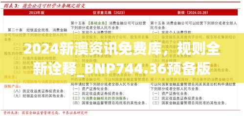 2024新澳资讯免费库，规则全新诠释_BNP744.36预备版