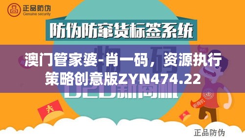 澳门管家婆-肖一码，资源执行策略创意版ZYN474.22