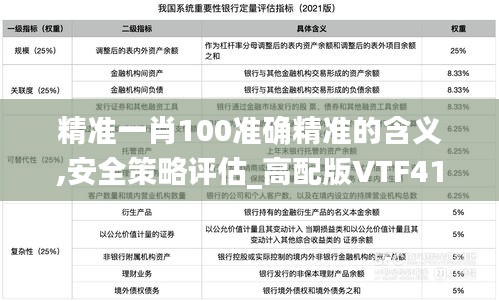 精准一肖100准确精准的含义,安全策略评估_高配版VTF410.94