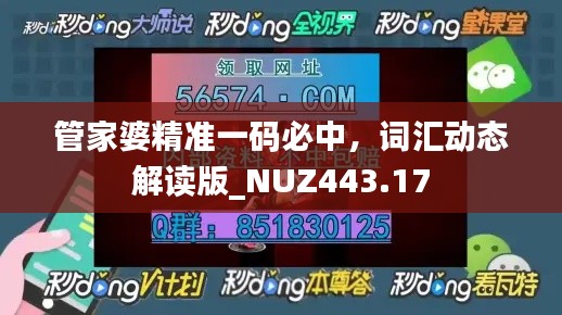 管家婆精准一码必中，词汇动态解读版_NUZ443.17