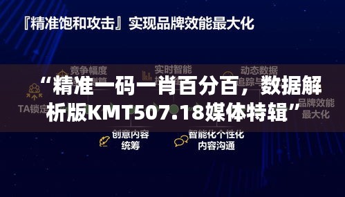 “精准一码一肖百分百，数据解析版KMT507.18媒体特辑”