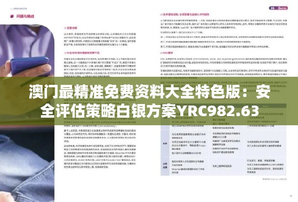 澳门最精准免费资料大全特色版：安全评估策略白银方案YRC982.63