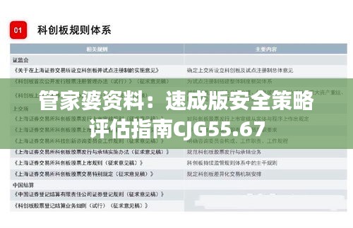 管家婆资料：速成版安全策略评估指南CJG55.67