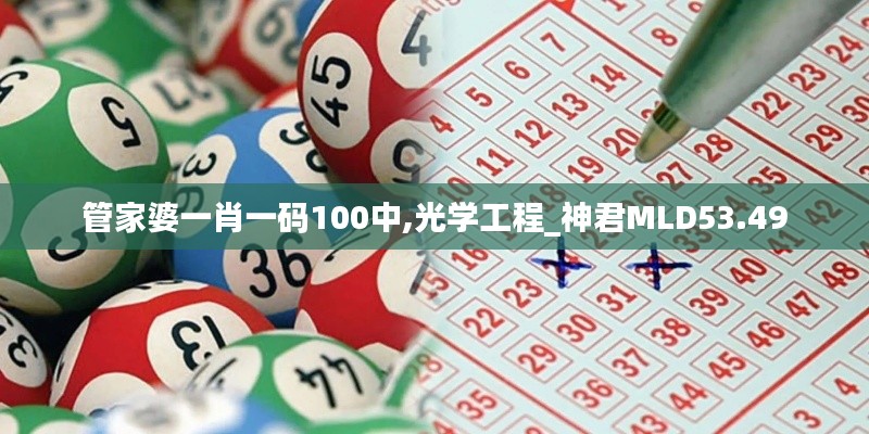 管家婆一肖一码100中,光学工程_神君MLD53.49