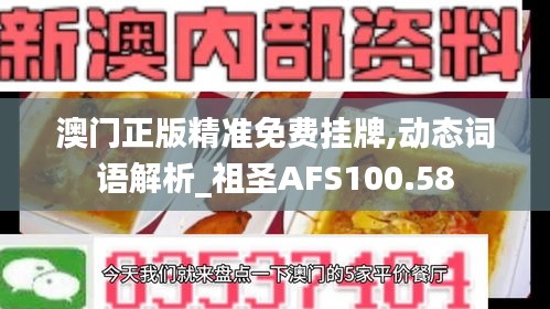 澳门正版精准免费挂牌,动态词语解析_祖圣AFS100.58