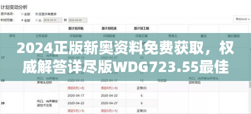 2024正版新奥资料免费获取，权威解答详尽版WDG723.55最佳版