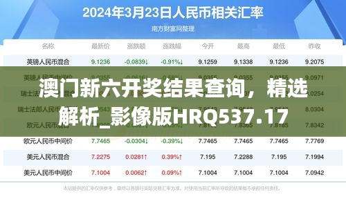 澳门新六开奖结果查询，精选解析_影像版HRQ537.17