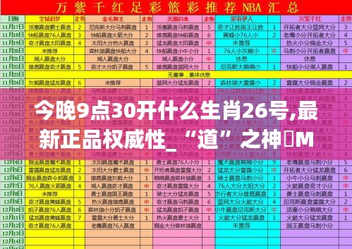 今晚9点30开什么生肖26号,最新正品权威性_“道”之神衹MWY79.1