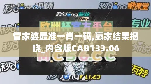 管家婆最准一肖一码,赢家结果揭晓_内含版CAB133.06