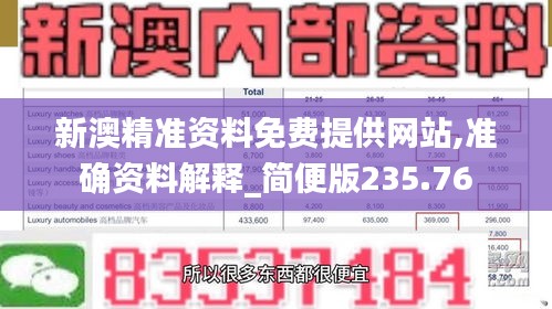 新澳精准资料免费提供网站,准确资料解释_简便版235.76