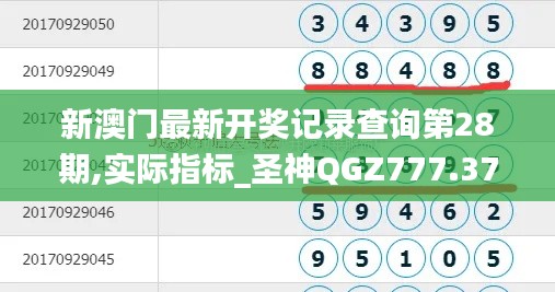 新澳门最新开奖记录查询第28期,实际指标_圣神QGZ777.37