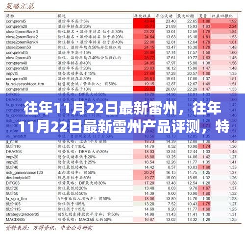 往年11月22日雷州产品深度评测，特性、体验、竞品对比及用户群体分析