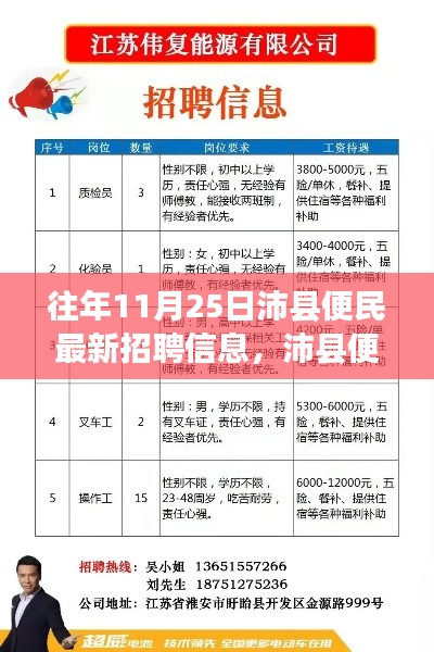 往年11月25日沛县便民招聘信息热点，把握就业新机遇，行业聚焦聚焦点