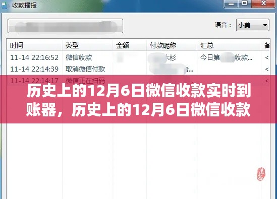 历史上的12月6日微信收款实时到账器，深度解析与观点阐述