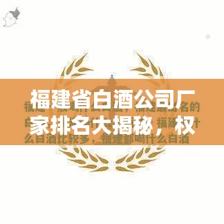 福建省白酒公司厂家排名大揭秘，权威榜单，不容错过！