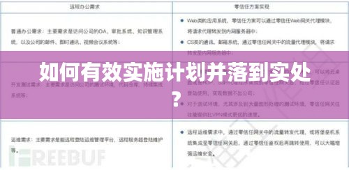 如何有效实施计划并落到实处？