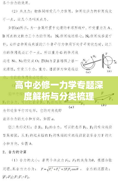 高中必修一力学专题深度解析与分类梳理